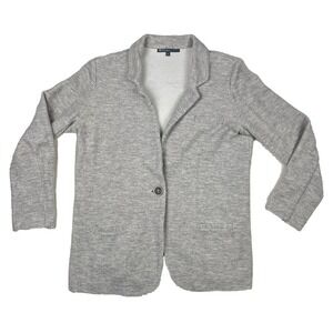 Elliott Lauren Knit Sweater Blazer Gray 8